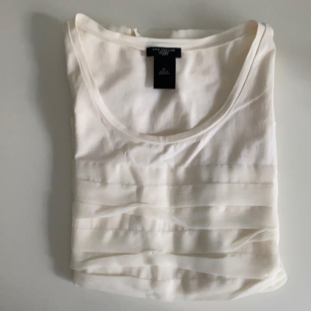 Ann Taylor Front Woven Tank Size SP